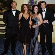 Andrew Ridgeley and Keren with friends, Keith O' Neill ex footballer, Irish international and wife Zoe attend Keith O'Neill's charity benefit dinner, Dublin - 2005