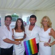 Keren and Sara with dancers Harry and Arthur.
Dressing room backstage at Milk Festival Ireland 2010.