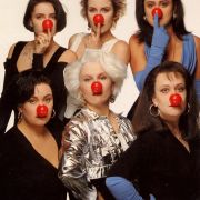 Keren, Sara and Jacquie with Dawn French, Jennifer Saunders and Kathy Burke (aka Lananeeneenoonoo) for Comic Relief single Help!
Photography by Terry O'Neill - London - 1989